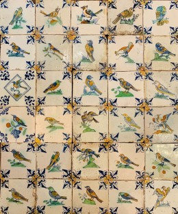 Tegelveld met vogels ca. 1620/ Tile compilation with the birds ca. 1620 