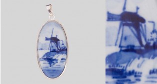 Medallion in zilver Windmolen