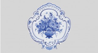 Bord bloemen model Scholletje 