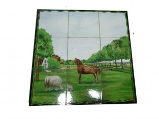 Weiland paard en schapen