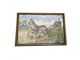 Rijdende koets met paard