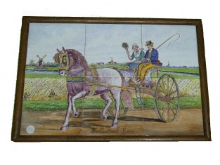 Bruidspaar op rijdende koets