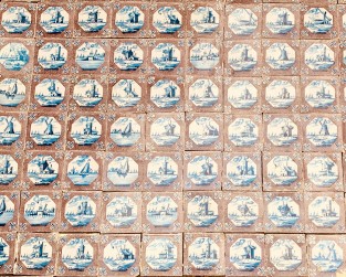 Tegelveld ca. 1750/ Tile compilation from around 1750