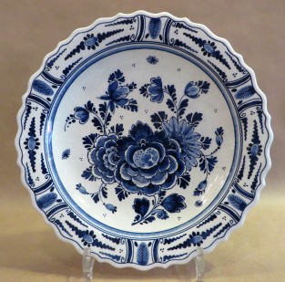Bord Tellus blauwe bloem 24 cm