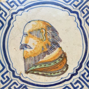 Portret tegel ca. 1630