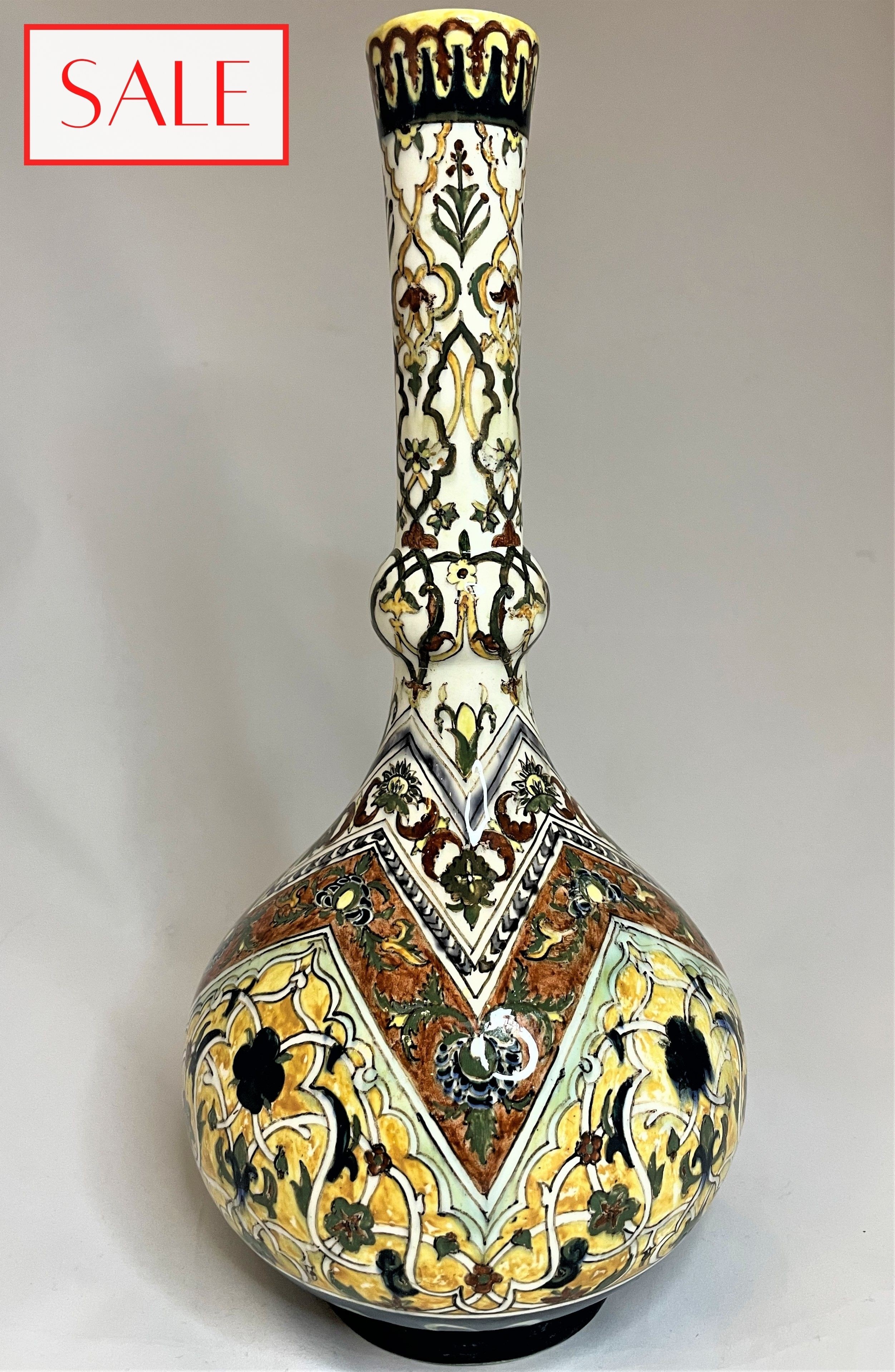 Veilig Justitie een vergoeding Antique vase, richly decorated, Rozenburg. Antieke vaas, rijkelijk  versierd, Rozenburg. - Rozenburg & Art Nouveau - Sale
