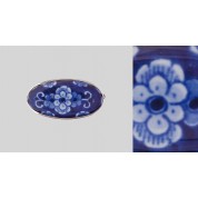 Broche bloem blauw met speld-20