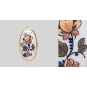 Medaillon met vergulde rand-20