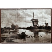 Molen in landschap, PB Delft-20