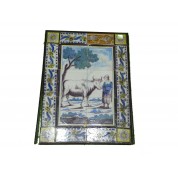 Vrouw met koe in weiland-20