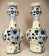 Set of two antique vases with landschape, Royal Delft. Set van twee vazen met landschap, De Porceleyne Fles.-01