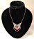 Silver necklace with ruby, sapphire and rose cut diamond. Zilveren collier met robijn, saffier, en roosgeslepen diamant.-05