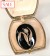 Antique 14k gold pendant/medallion with onyx and rose cut diamond. Antieke gouden 14k hanger/medaillon met onyx en roosgeslepen diamant.-01