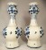 Set of two antique vases with landschape, Royal Delft. Set van twee vazen met landschap, De Porceleyne Fles.-01