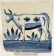 Tile with a Frisian cow, circa 1790. Tegel met een Friese koe, circa 1790.-01
