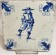 Tile with an ice skating man, circa 1650. Tegel met een schaatsende man, circa 1650.-01