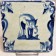 Tile with an elephant, circa 1625. Tegel met een olifant, circa 1625.-01