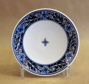Plate Tellus blue flower 15 cm