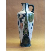 Vase Bird-of-paradise tin glazed-20