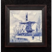 Windmill in winterlandscape, De Porceleyne Fles-20