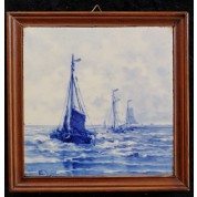 Sailboats at sea, De Porceleyne Fles-20
