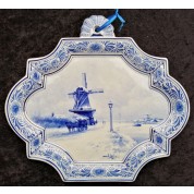 Plaque Windmill in winterlandscape, De Porceleyne Fles-20