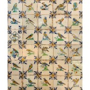 Tegelveld met vogels ca. 1620/ Tile compilation with the birds ca. 1620-20