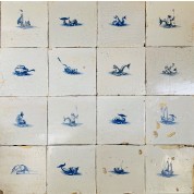 Tegelveld met zeewezens ca. 1675/ Tile compilation with sea creatures ca. 1675-20