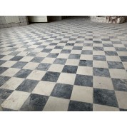 Zwart wit vloertegels/ Black and white checkered floor tiles-20