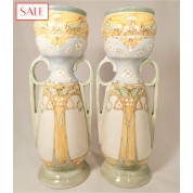Set of two large vases, Holland Utrecht. Set van twee grote vazen, Holland Utrecht.-20