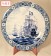 Large plate with ship 7 Provinces, Royal Delft. Groot bord schip de 7 Provinciën, De Porceleyne Fles.-01